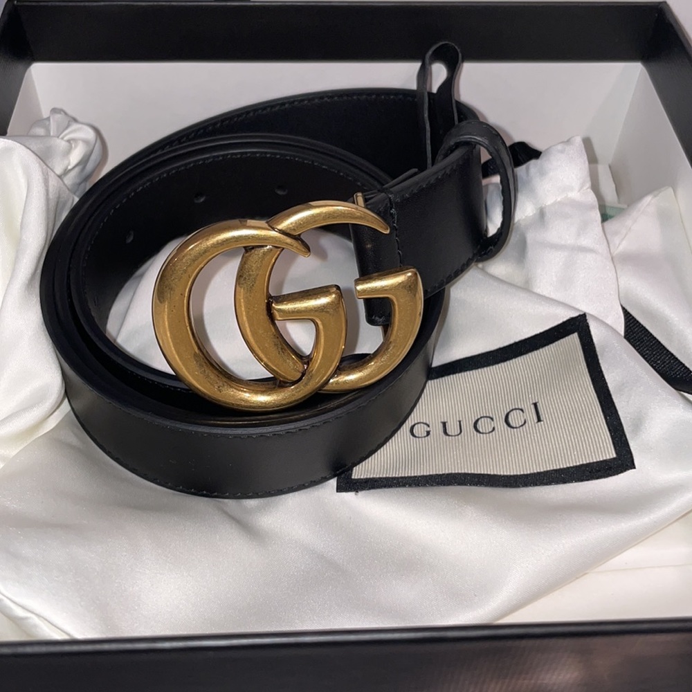 Gucci - GG Belt w/ Double G Buckle